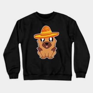 Cute dog german shepherd mexico cinco de mayo Crewneck Sweatshirt